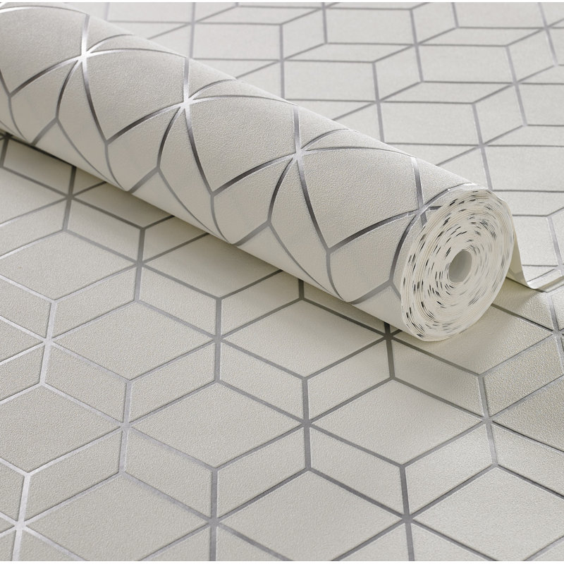 33' L x 20.5" W Wallpaper Roll, White