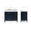 Meuble-lavabo simple 42 po avec plateau en marbre Cambridge-88398655