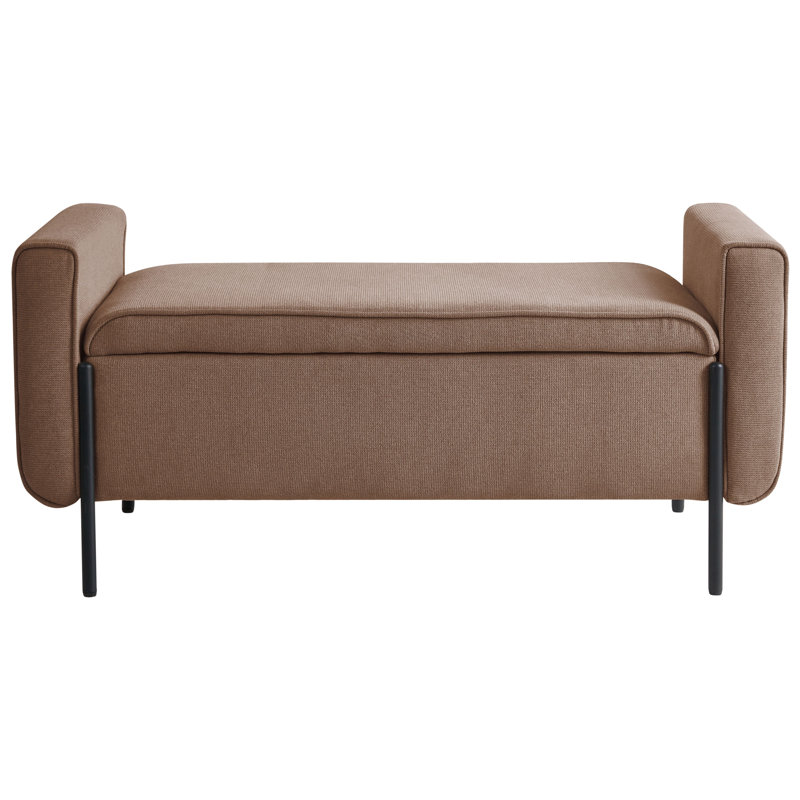 Fabric Upholstered Bench, Brown