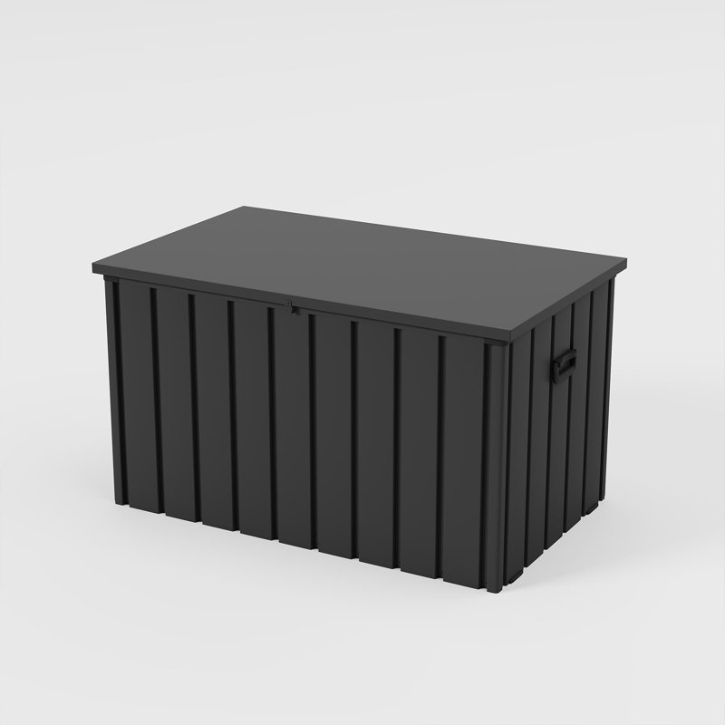 Purple Leaf 160 Gallons Water Resistant Lockable Resin Deck Box, Gray - Outdoor Storage Container for Patio Cushions, Pool Accessories & Garden Tools