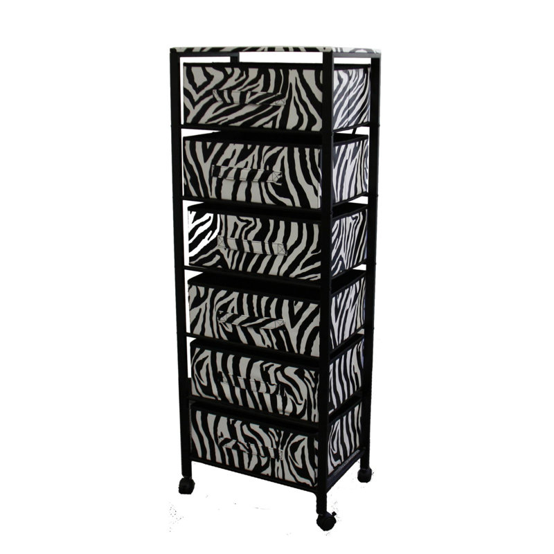 Rangement à six tiroirs Zebra