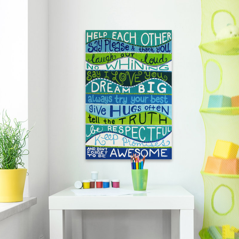 Family Rules II by Nicola Joyner - Wrapped Canvas Print, 45cm H x 30cm W