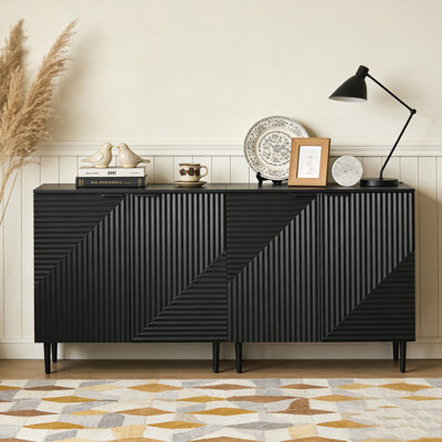 Mirod Set of 2 Modern Minimalist Side Cabinets,Versatile Storage Solution,Adjustable Shelves