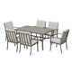 Willesden Rectangular Aluminum Dining Set with Cushions