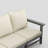 Outdoor 71"W HDPE Modular Modern Sofa With 5" Thick Cushions & Natural Wood Texture-152936173