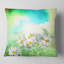 Camomille sur fond abstrait - coussin à imprimé floral-30720565-30720561