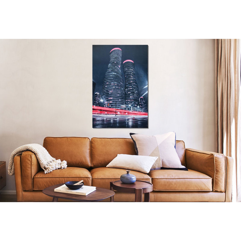 Towers Night View 50% Hand-Painting