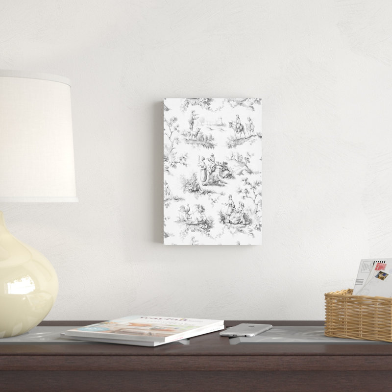 Toile à motif gris, H 12 po x l 8 po