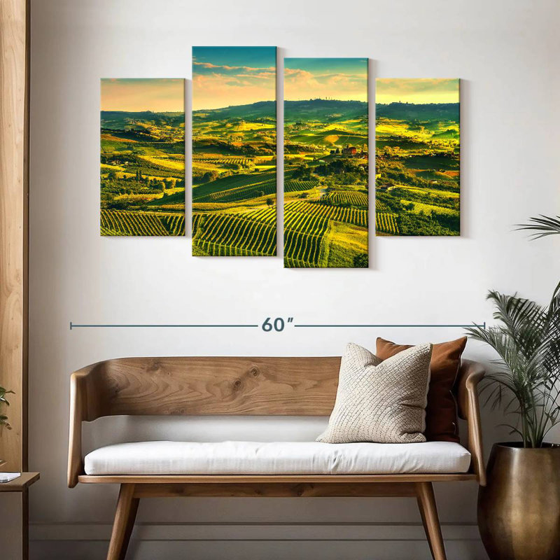 Alvord Sunlit Langhe Vineyard, H 32 po x l 52 po