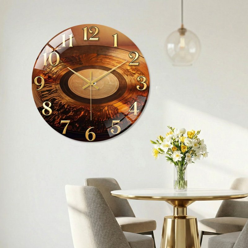 Horloge murale en bois, 60 x 60 cm (23,6 x 23,6 pouces)