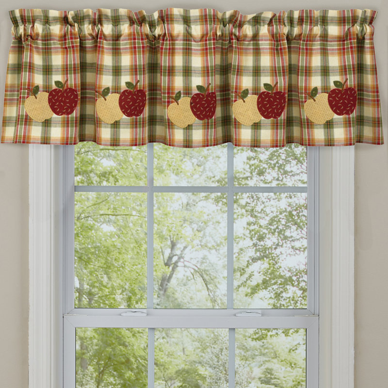  Cantonnière doublée pomme rouge 60L
