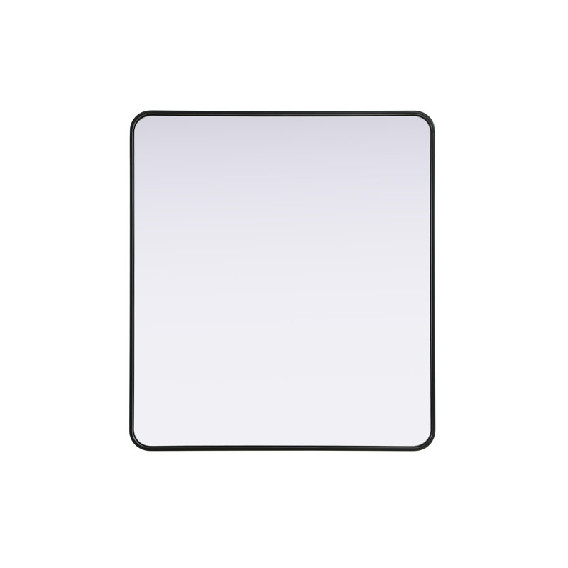 Erath Contour Metal Mirror, 40" x 36", Black