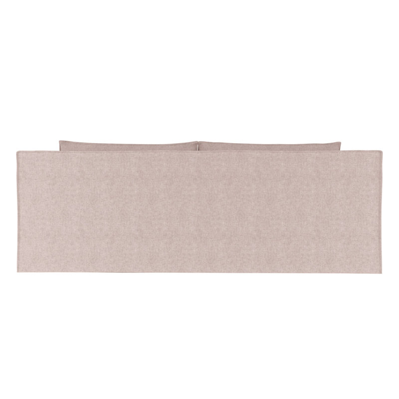 Mulberry Square Track-Arm Sofa with Flange Seam, Box Weave Linen Silver Streak, 33" H x 96" W x 45" D, Weathered