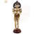 47" Large Brass Welcome Lady Statue – Exotic-Triple-Chola Handmade Indian Namaskar Gesture Sculpture for Home Entrance & Spiritual Décor
