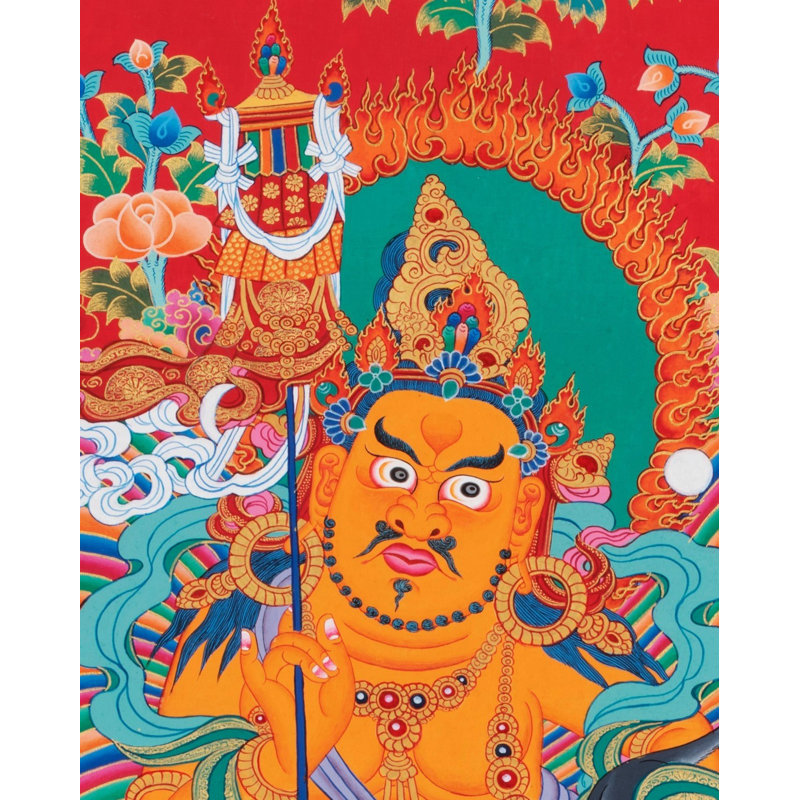 Rouge Dzambala Thangka (Thangka sans brocart)