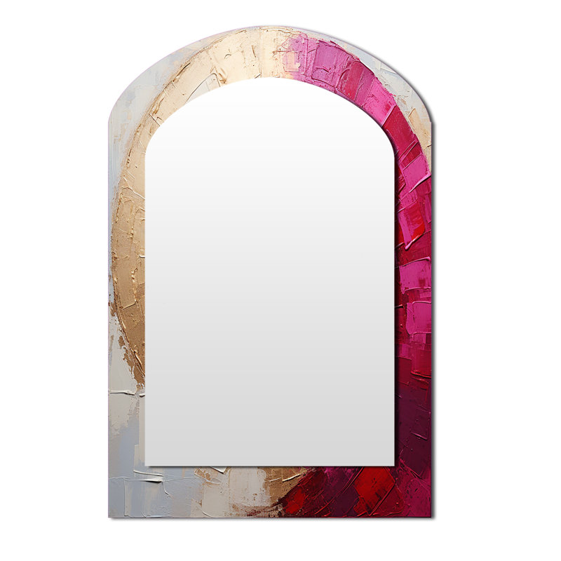 Miroir mural beige et beige, 43 po x 33 po