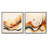 Burnt Orange Waves Abstract - Modern Square Collage Set Of 2-59602516-59602517