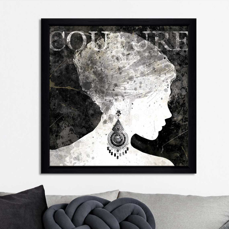 « mode silhouette i », impression encadrée, H 39,5 po x l 39,5 po x P 0,75 po