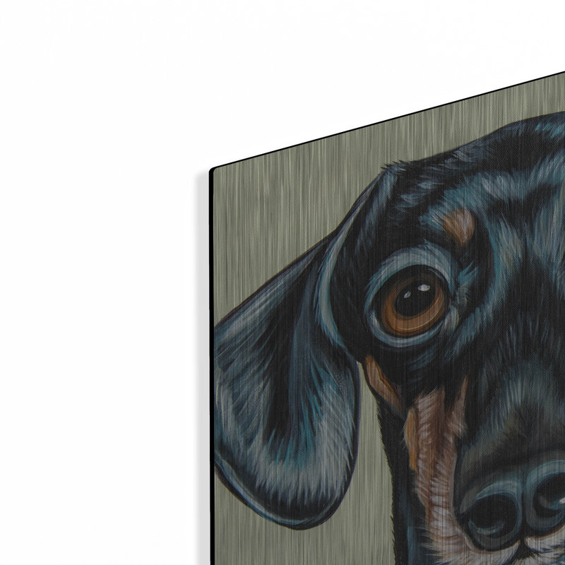 "Teckel traditionnel" par Carolee Vitaletti, H 12 po x l 12 po