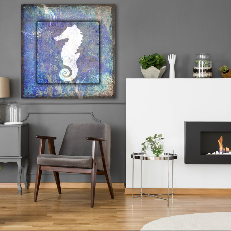«Beach House Sea Horse» par Lightbox Journal, H 36 po x l 36 po x P 0,2 po