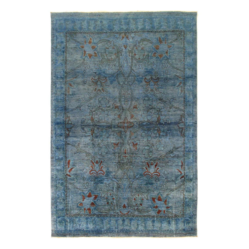 One-of-a-Kind Rectangle 5'6" X 8'9" Hand Knotted Area Rug