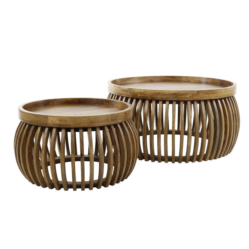 Hoxton coffee table set made of solid wood