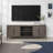 Iknoor TV Stand Console, No Assembly Required, Smoky Greige Finish