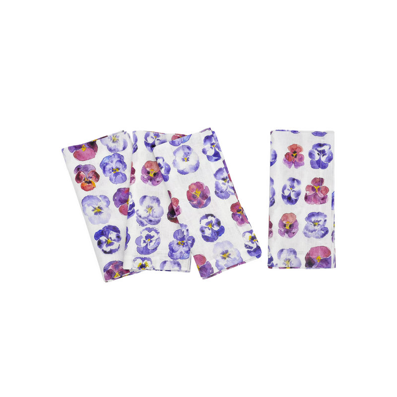 Floral Linen Square Napkins