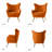 Avianna 29.25'' Wide Tufted Velvet Wingback Chair-1147946426