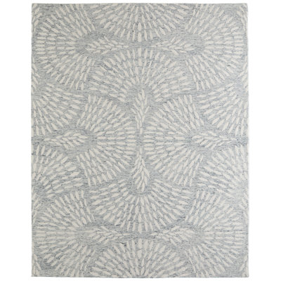 Tapis gris et floral moderne Wallace