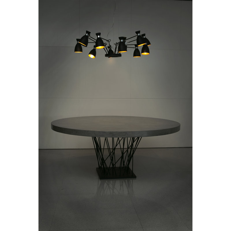 Giron 12 - Light Grey Cluster Pendant, Black/Copper