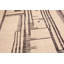 Tapis moderne à motif primitif abstrait One-of-a-Kind