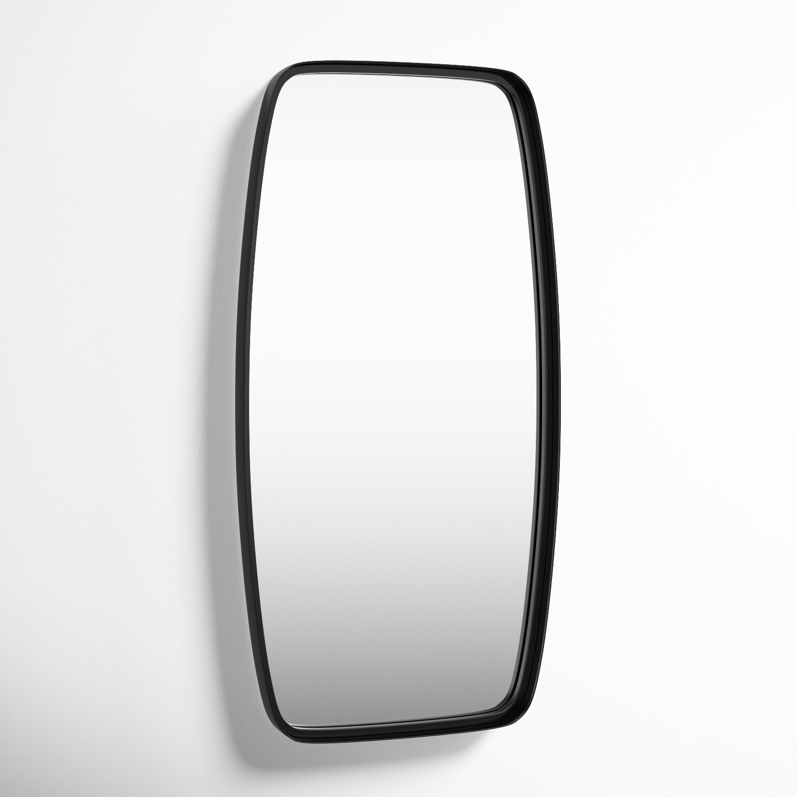 Belle Iron Wall Mirror, Black, 40" x 20"