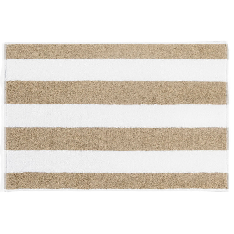 Serviette de bain 100% coton Paola, Blanc / brun