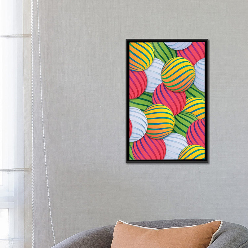 " Melons " by Danny Ivan, 26" H x 18" W x 1.5" D, Black Framed Canvas, No Mat