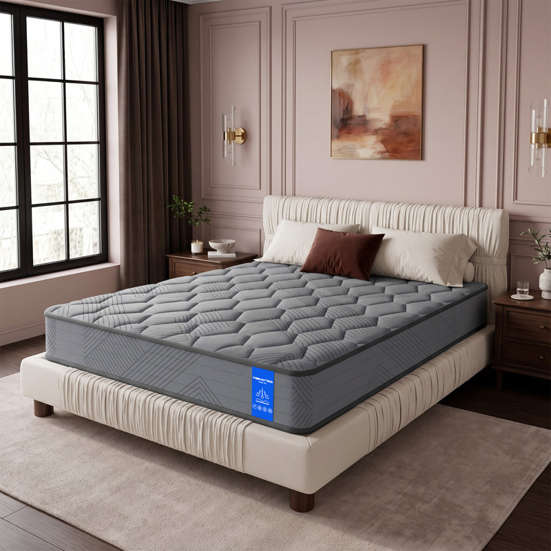 Matelas hybride moyen de luxe 12 po, Grey, Double