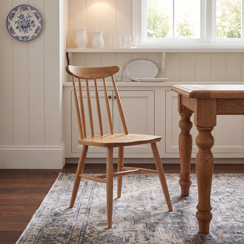 Solid Oak Assembled Windsor Chairs, Natural Oak