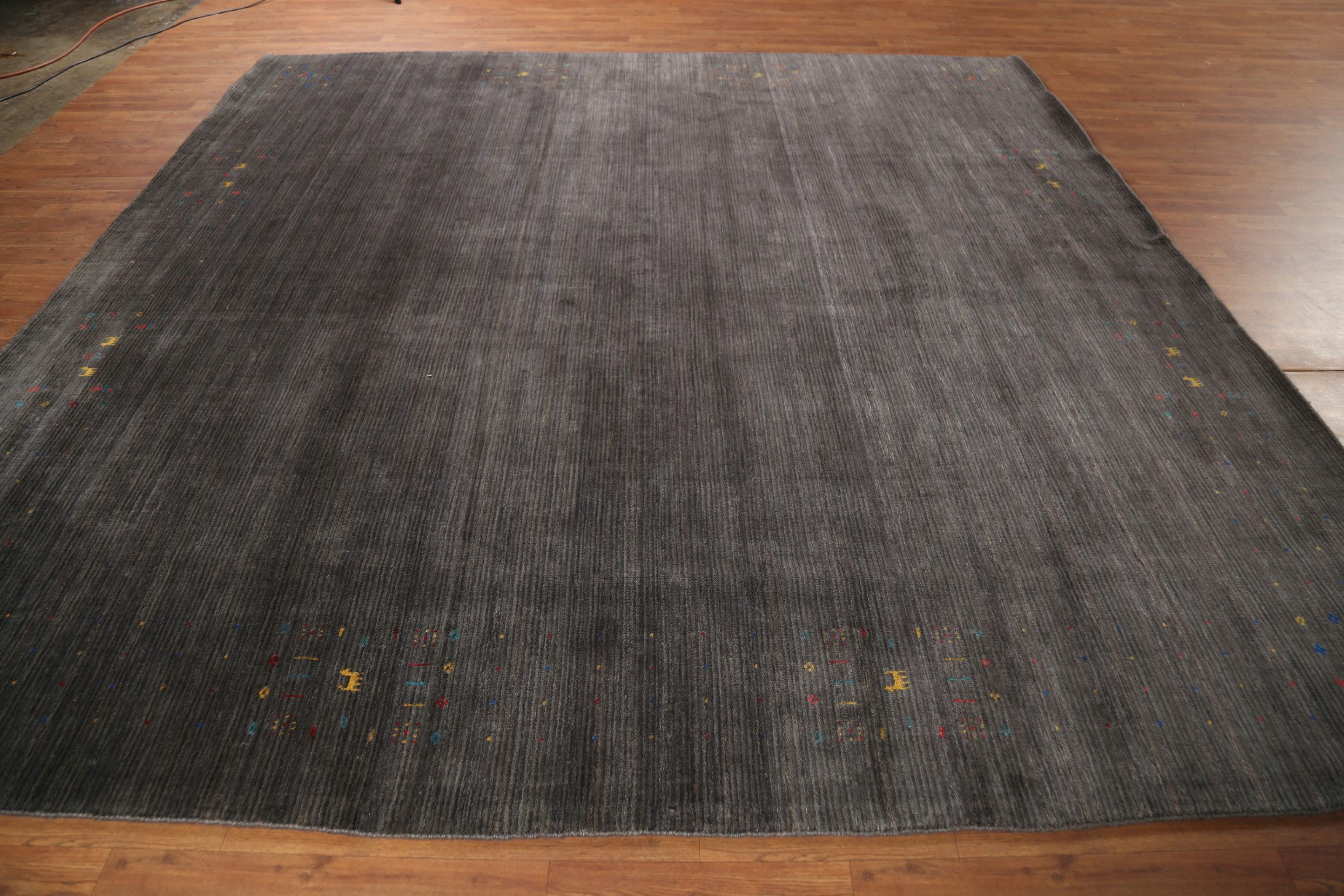 Isabelline Handmade Striped Gabbeh Indian Square Rug 10x10 Wayfair