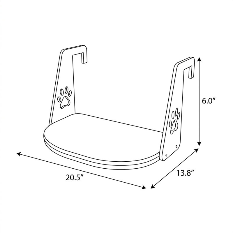 Fauteuil surélevé pour chat avec radiateur et coussin doux au toucher, Crème
