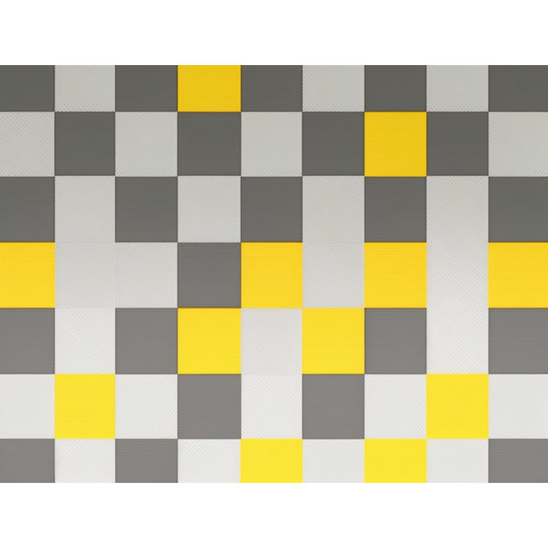 Machine Printed Comforter, Twin Comforter, Gray/Yellow Checkered