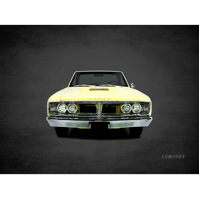 «Dodge Coronet» par Mark Rogan - reproduction d'art sur toile tendue, H 24 po x l 32 po