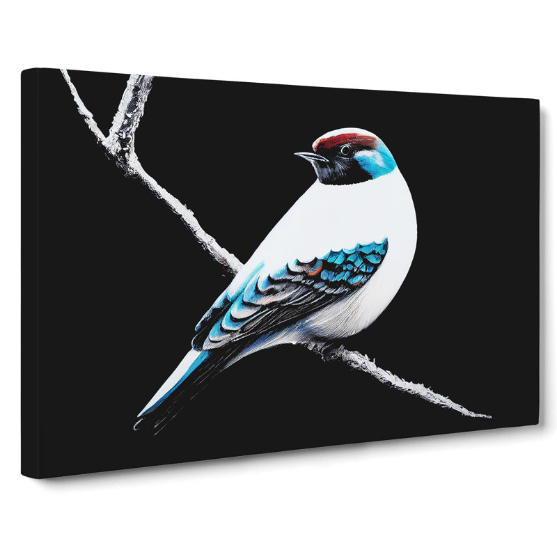 Painted Bird - Wrapped Canvas Print, 40cm H x 60cm W x 3cm D