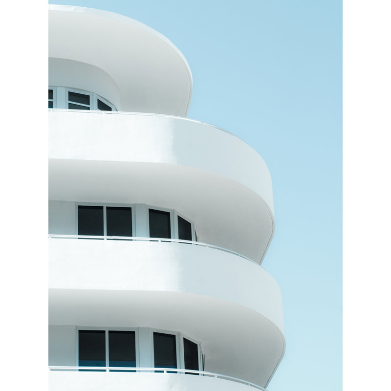 Art déco Miami Beach # 9 par Adam Sherbell - photographie, H 32 po x l 24 po, Toile tendue