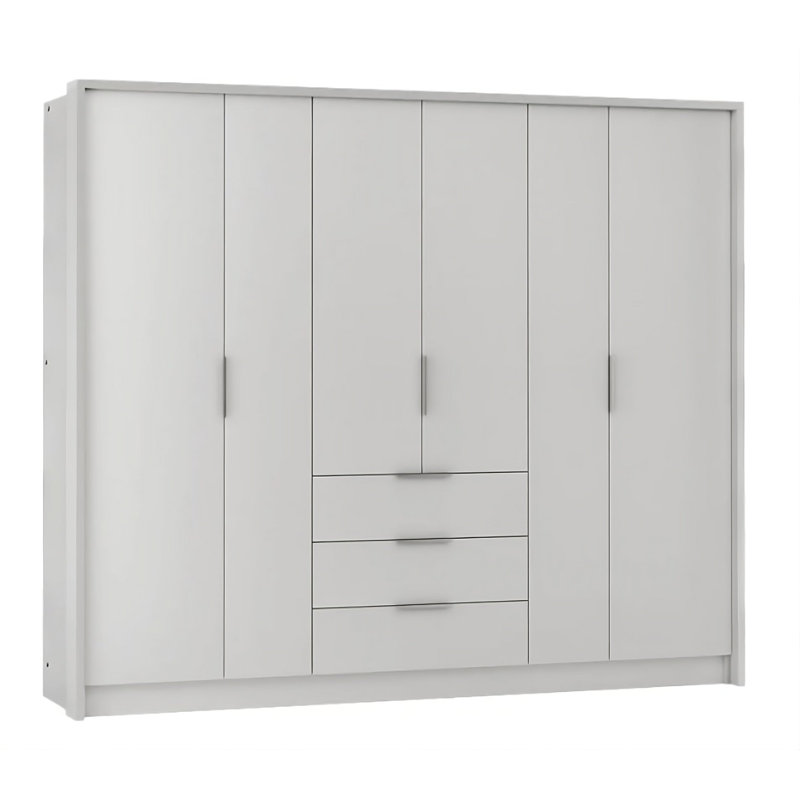 Manufactured Wood Wardrobe, White