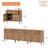 Aadham 94.5" Modern Reeded TV Stand With Doors, Entertainment Center With Shelf, Wooden Media Console With Drawers For Living Room-391312787