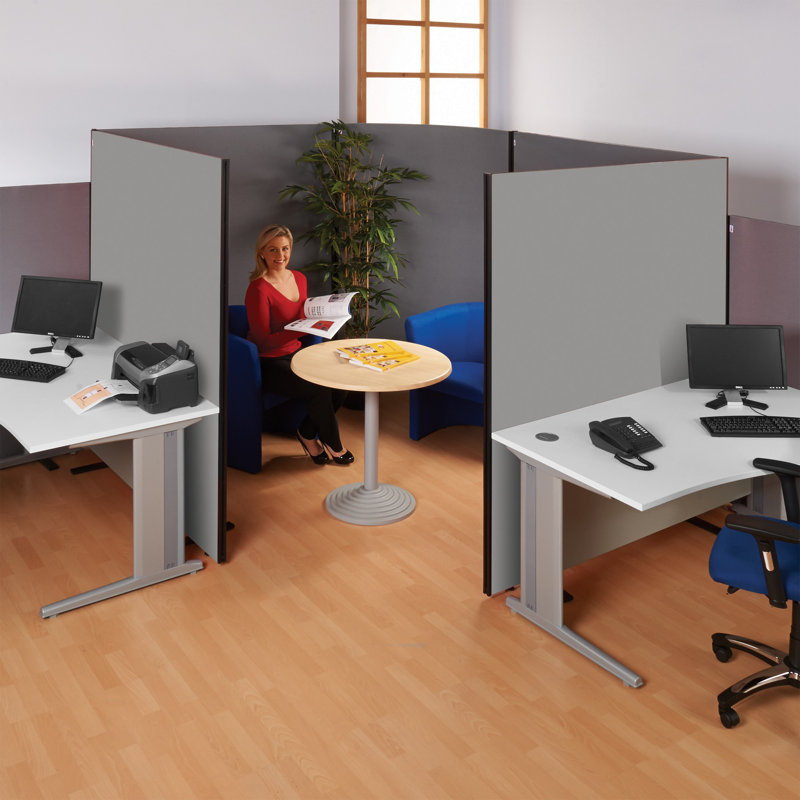 Wood Partition, Light Grey, 122.5cm H x 180cm W x 3cm D