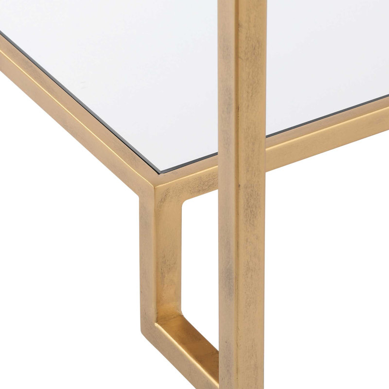 Abstract End Table with Storage