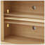 Meuble télé 64 pouces, buffet arrondi avec rangement, armoire à rayures verticales en bois pour une utilisation polyvalente dans le salon / la chambre à coucher / le vestibule