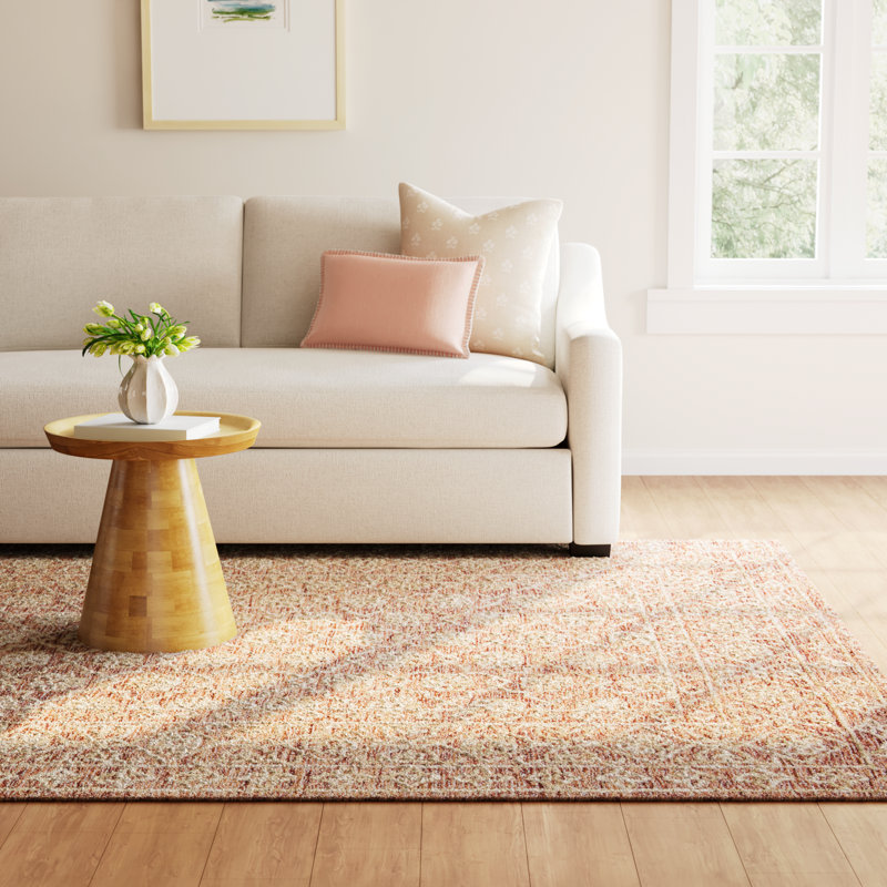 Millcreek Oriental Handmade Tufted Wool Area Rug in Rust/Brown, Rectangle 7'9" x 9'9"