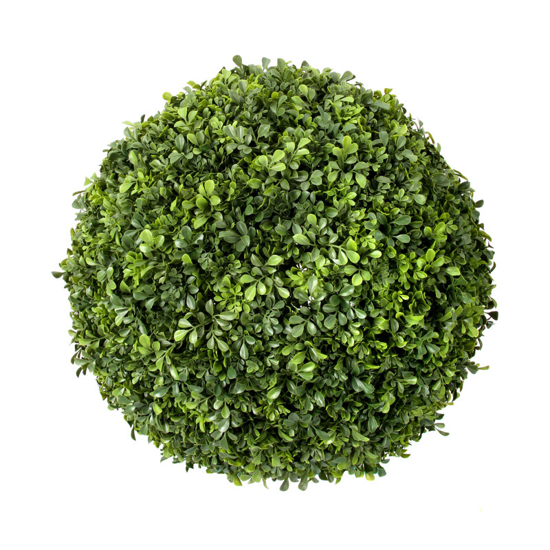 Artificial Boxwood Topiary, 21" H × 21" W × 21" D
